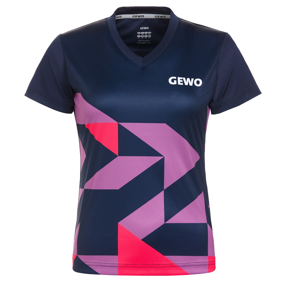 Gewo skjorte Matera Lady navy/lyserød