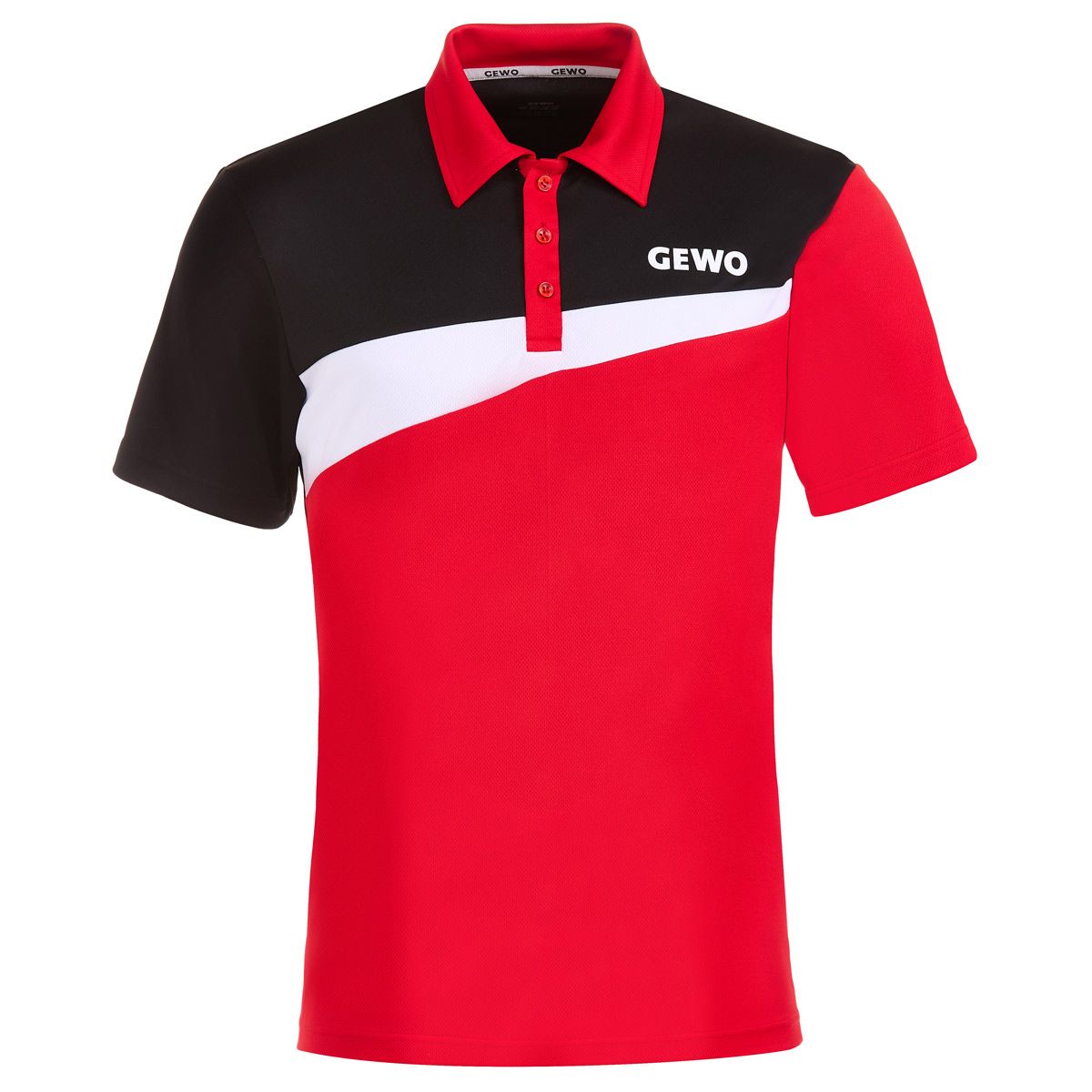 Gewo shirt Fondi III Cotton red/black