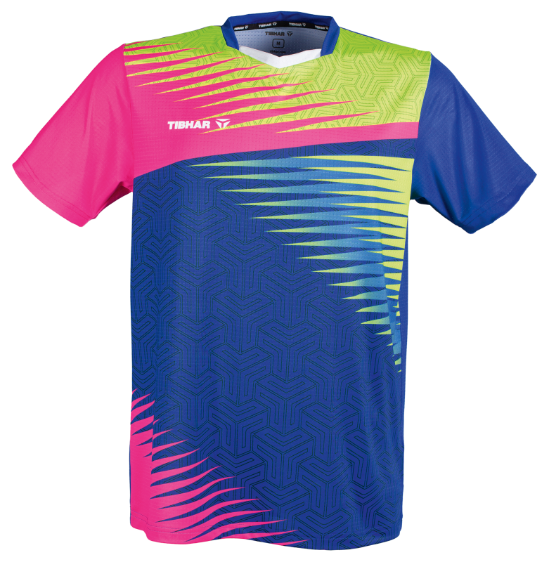 Tibhar skjorte Azur pink/gul/blå