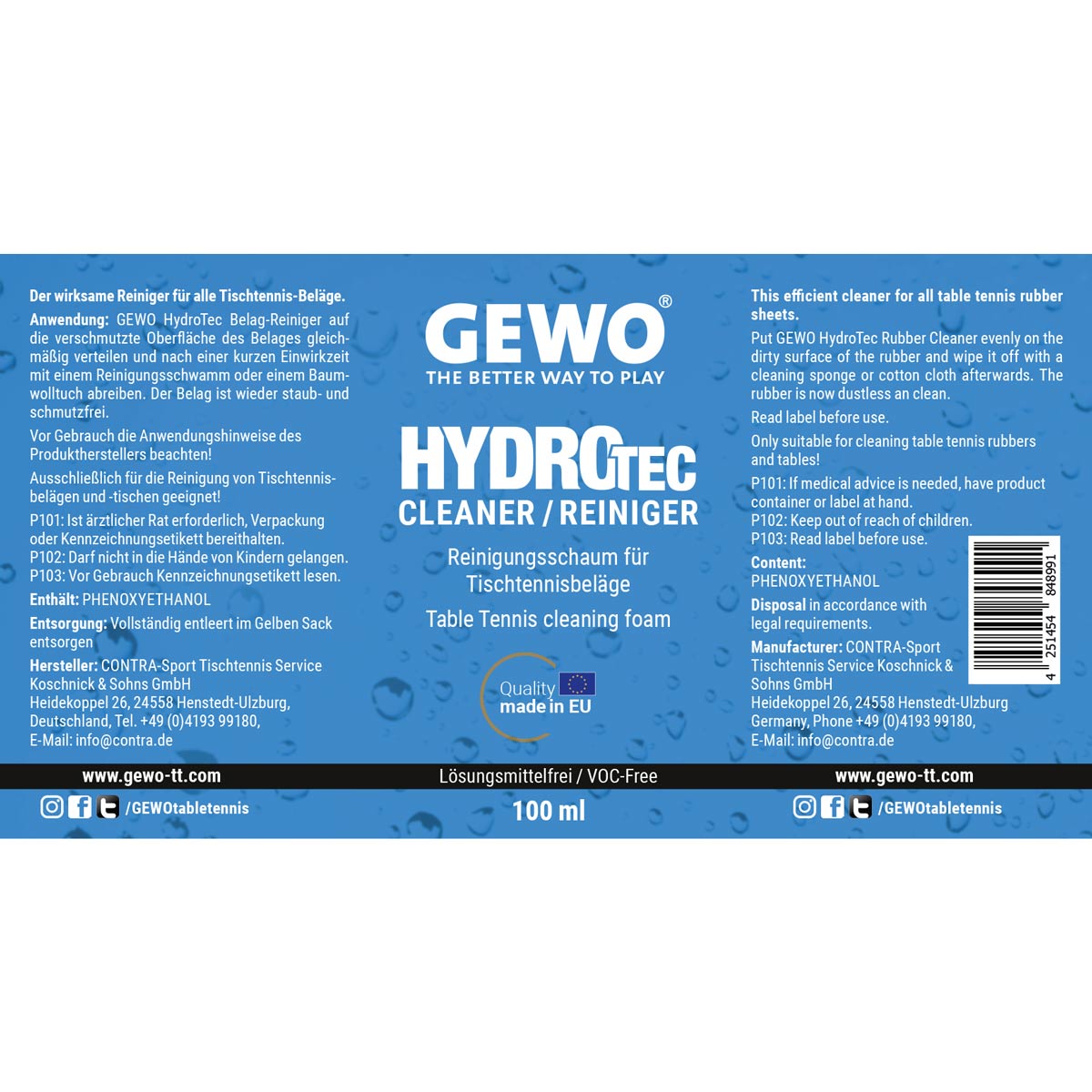 Gewo HydroTec rengøringsskum 100ML