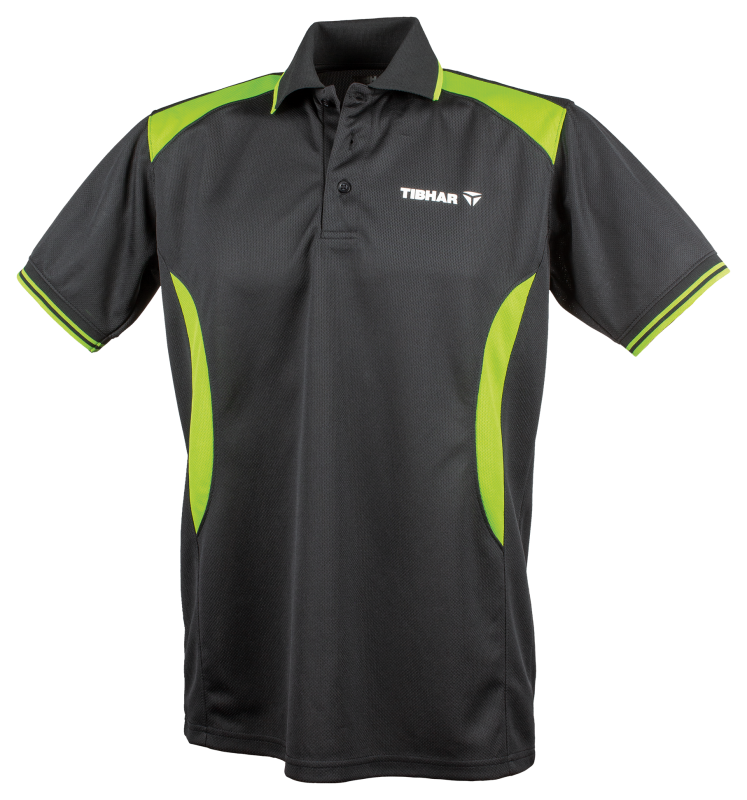 Tibhar skjorte Cosmos polyester sort/grøn