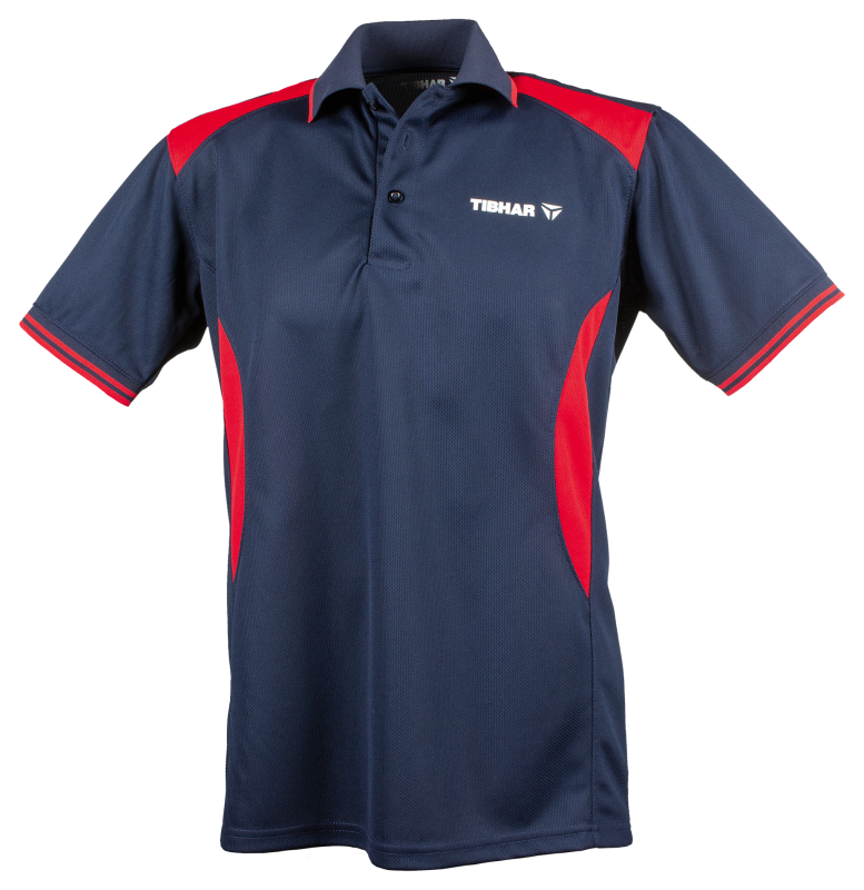 Tibhar skjorte Cosmos polyester navy/rød