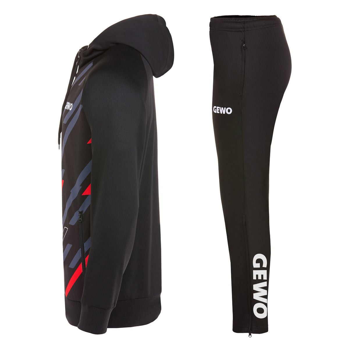 Gewo Træningsdragt Ponza I sort/rød