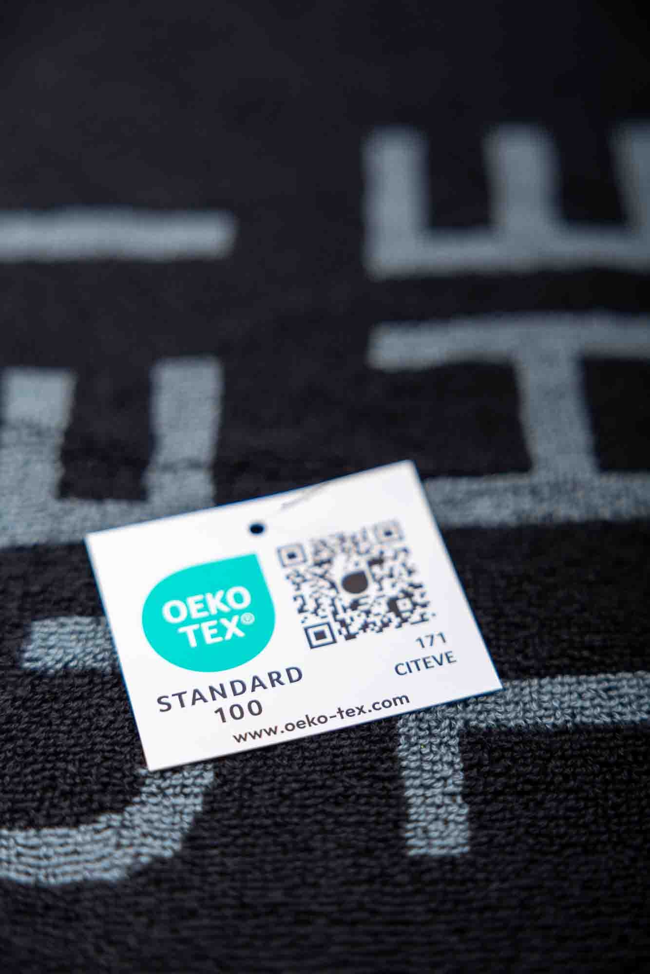 Andro Håndklæde Get The Edge S sort/grå/gul