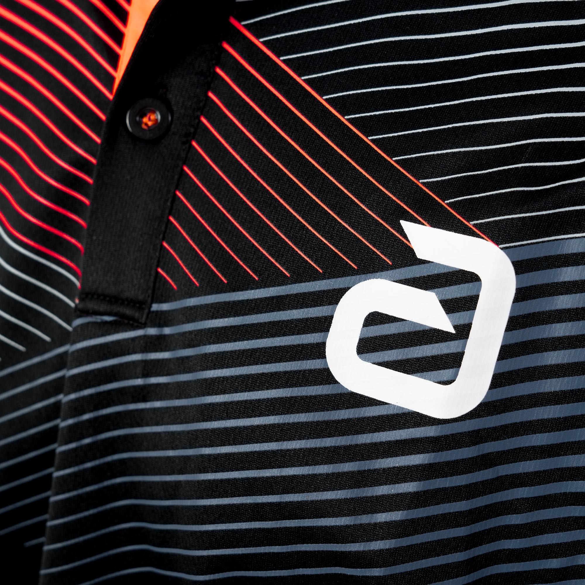 Andro skjorte Avos sort/neonrød