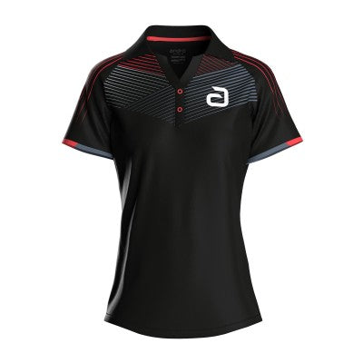 Andro T-shirt Avos Women sort/neonrød