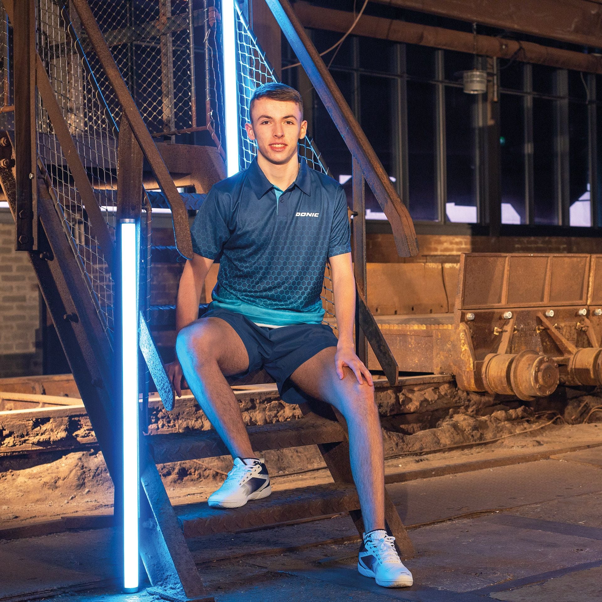 Donic shirt Spider navy/light blue