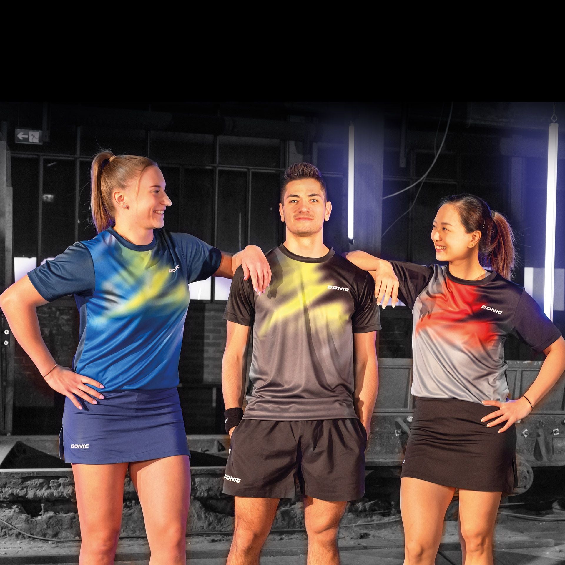 Donic t-shirt Furious Junior sort/grå/rød