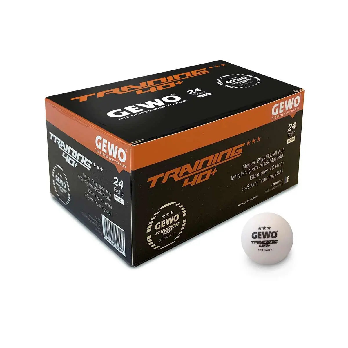 Gewo Balls Training 40+***(24) white Gewo SE - tabletennisstore.eu